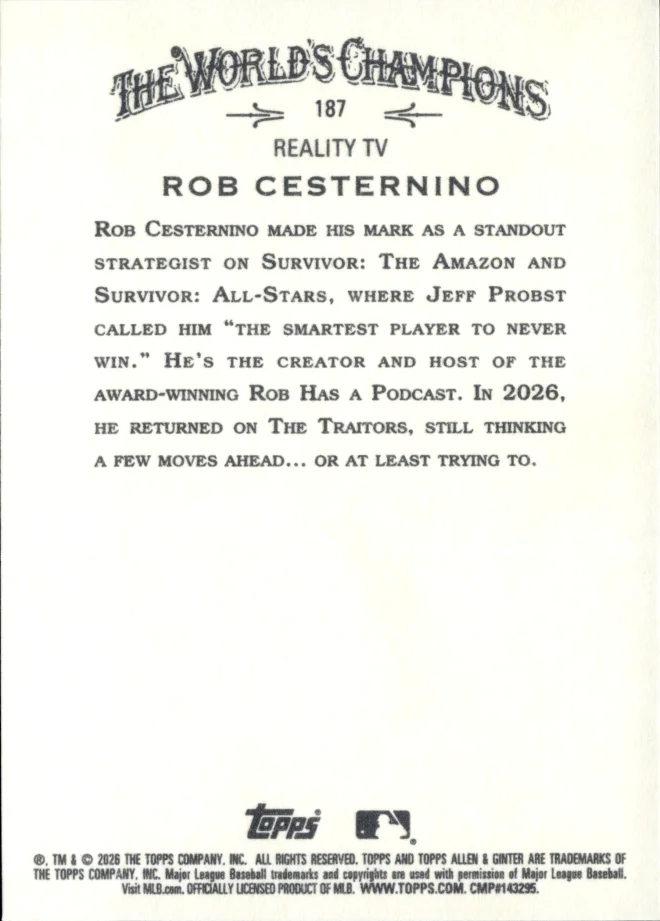 Rob Cesternino card back