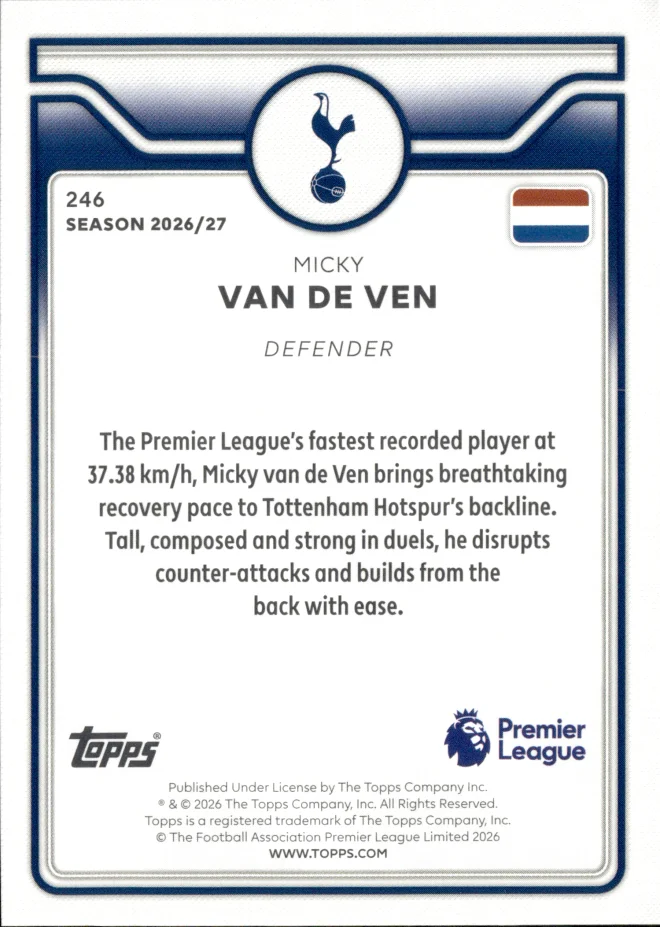 Micky van de Ven card back