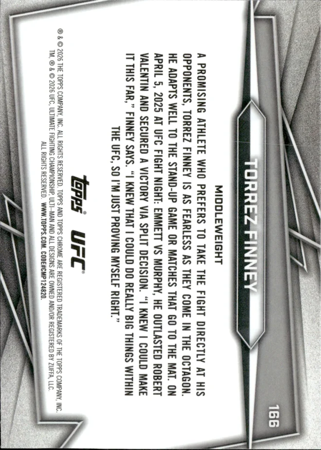 Torrez Finney card back