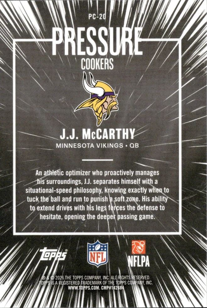 J.J. McCarthy card back
