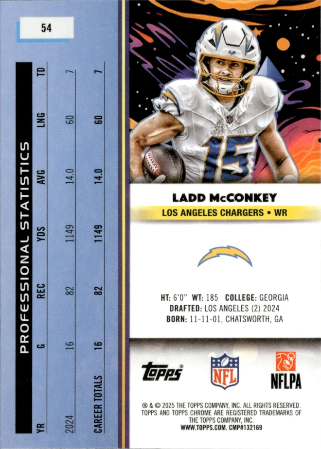 Ladd McConkey card back