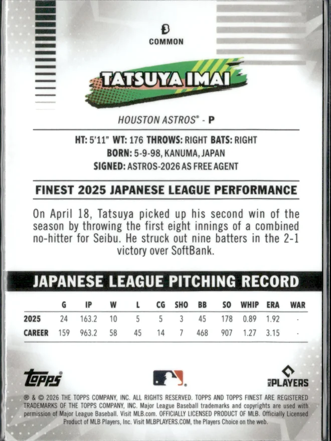 Tatsuya Imai card back