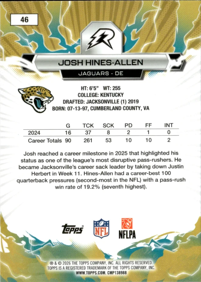 Josh Hines-Allen card back