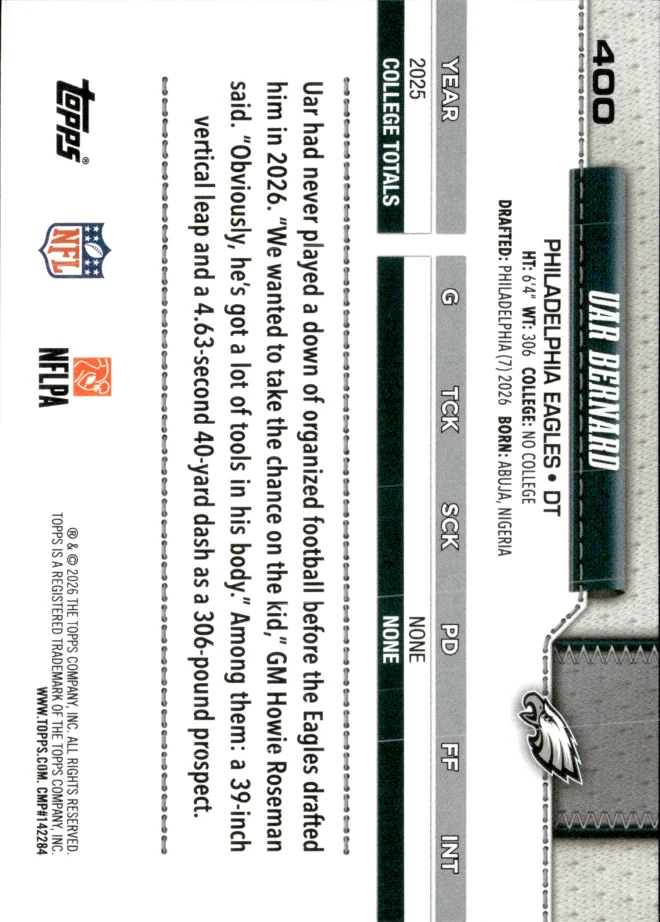 Uar Bernard card back