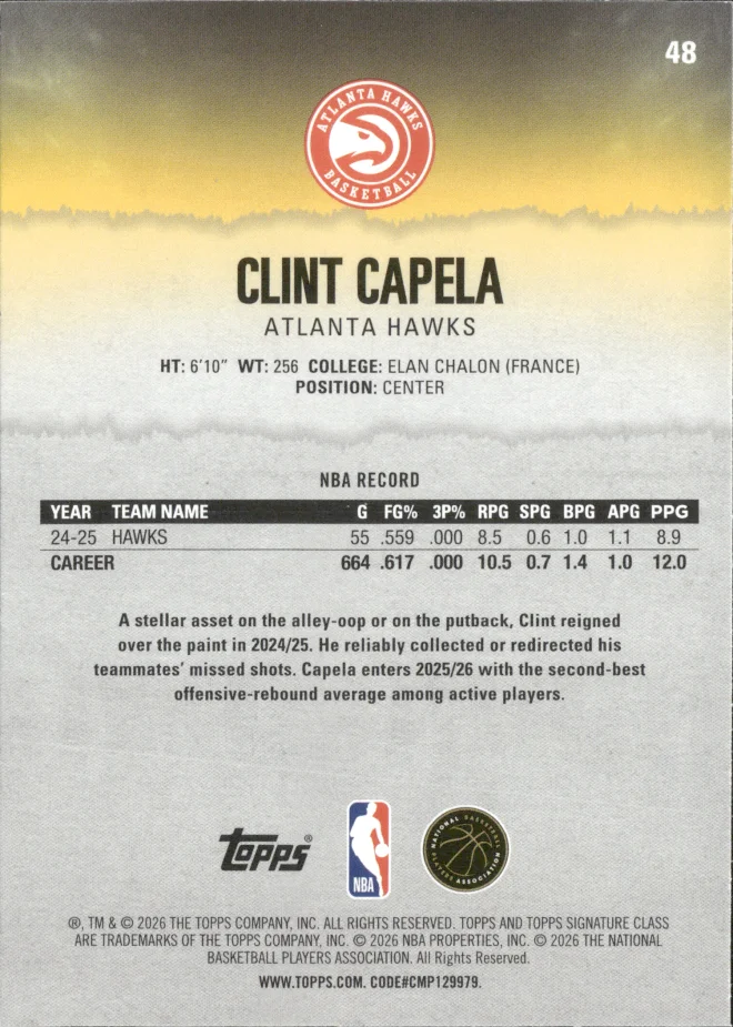Clint Capela card back