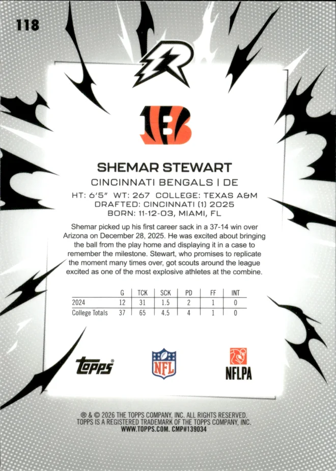 Shemar Stewart card back