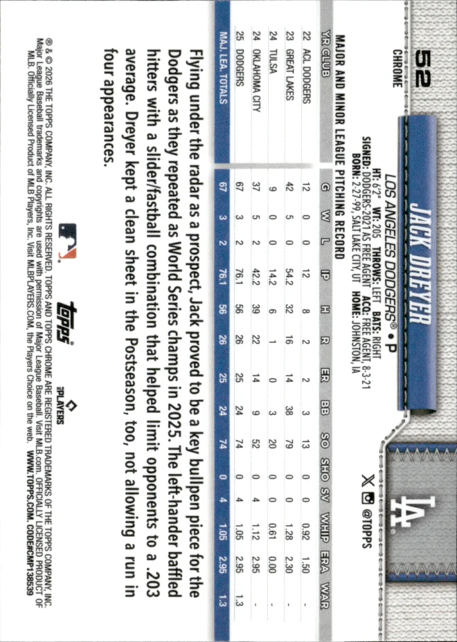 Jack Dreyer card back