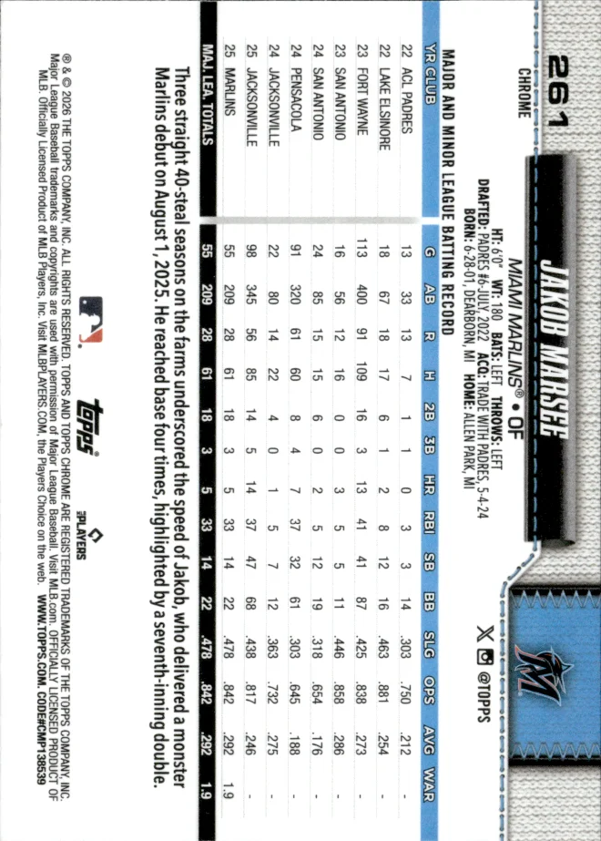 Jakob Marsee card back