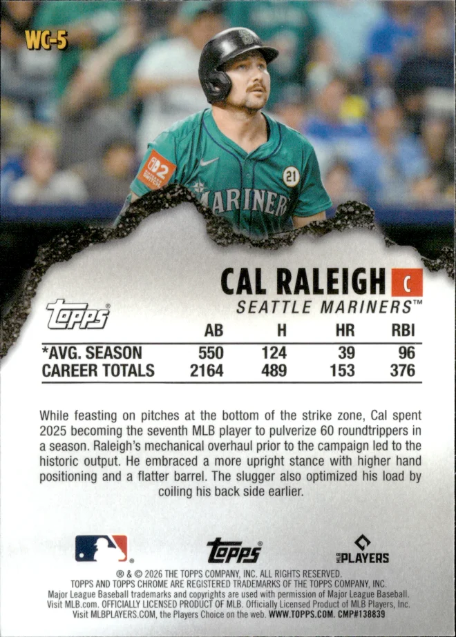 Cal Raleigh card back