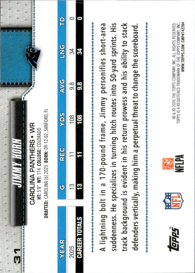 Jimmy Horn card back