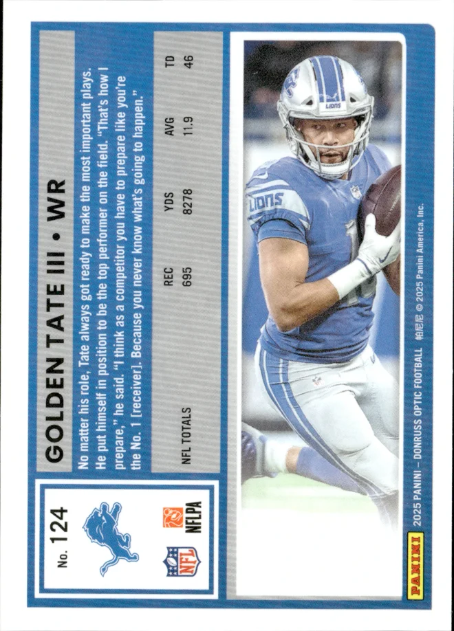 Golden Tate III card back