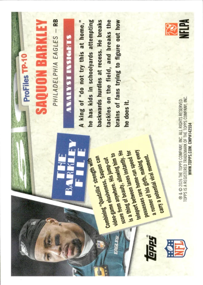 Saquon Barkley card back