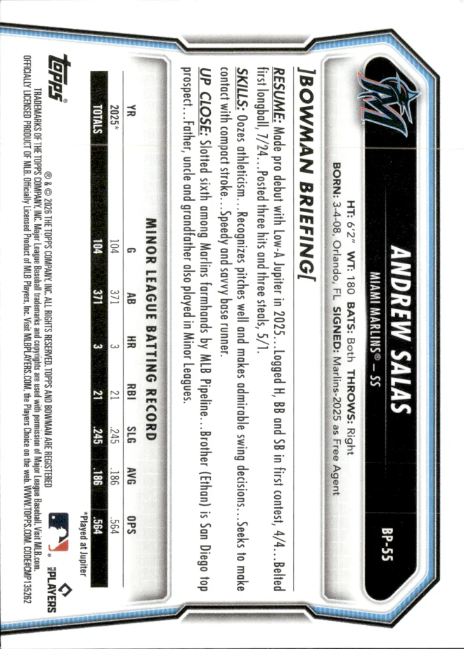 Andrew Salas card back