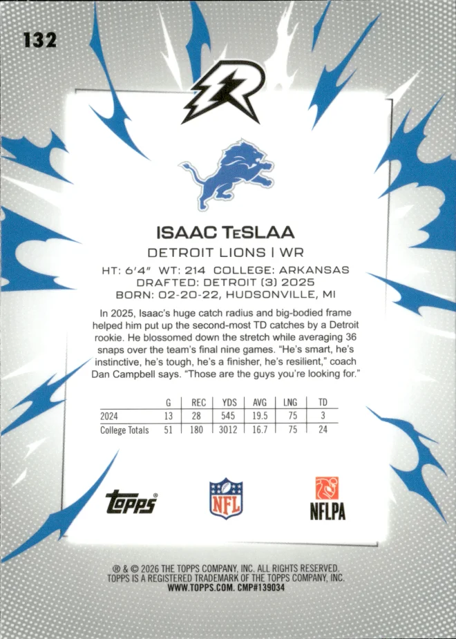 Isaac TeSlaa card back