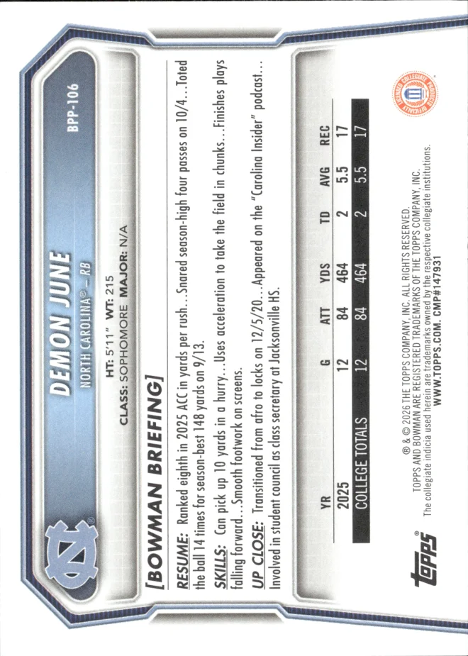 Demon June card back