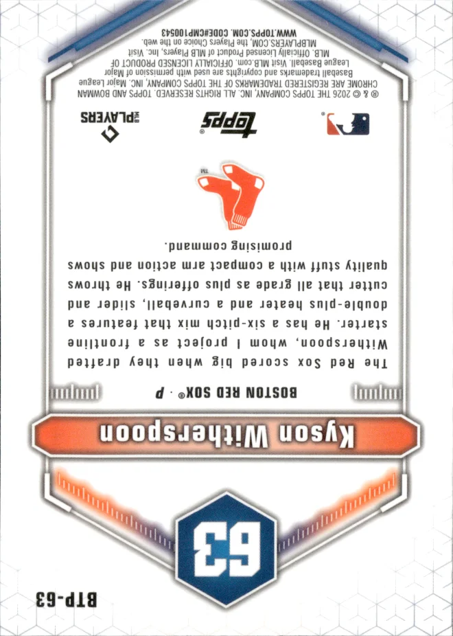 Kyson Witherspoon card back