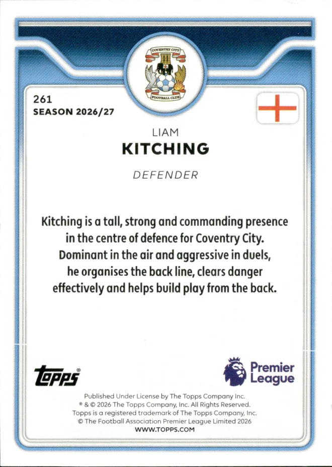 Liam Kitching card back