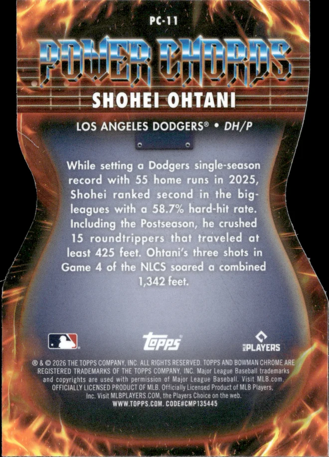 Shohei Ohtani card back