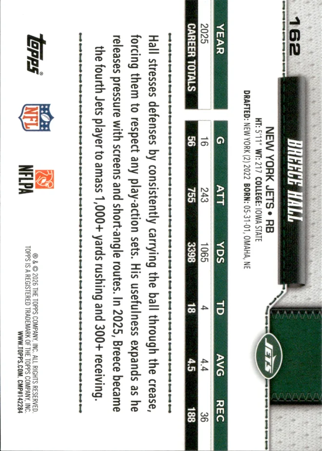 Breece Hall card back