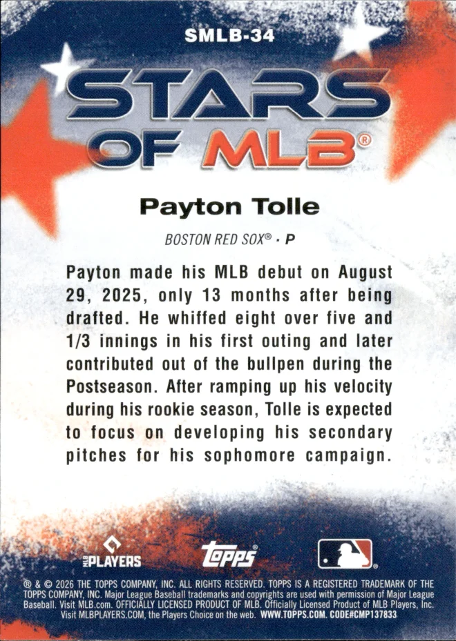 Payton Tolle card back