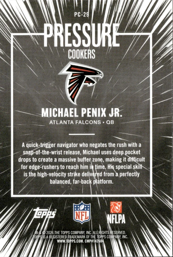 Michael Penix Jr. card back