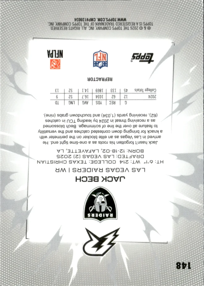 Jack Bech card back