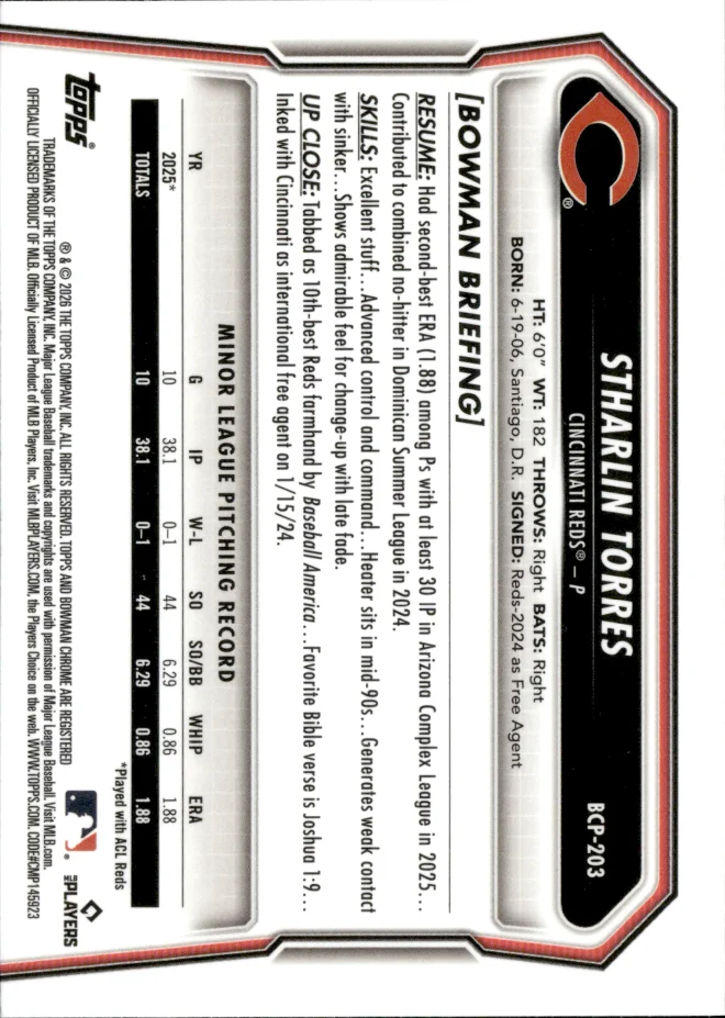 Stharlin Torres card back