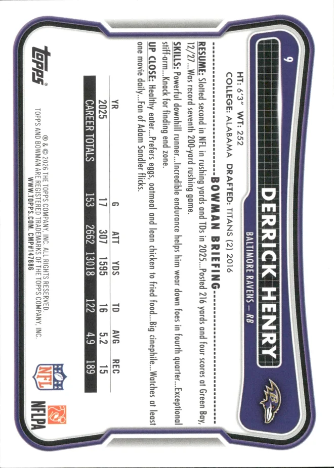 Derrick Henry card back