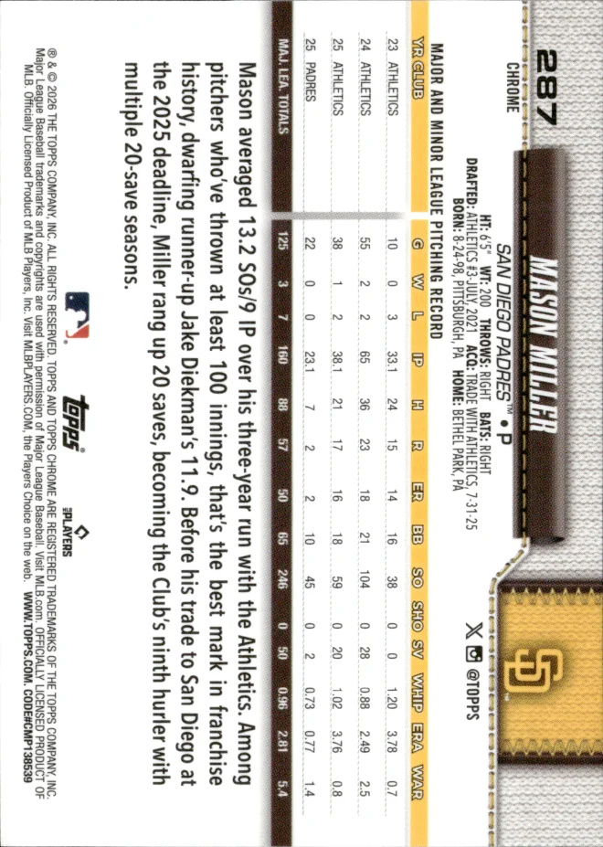 Mason Miller card back