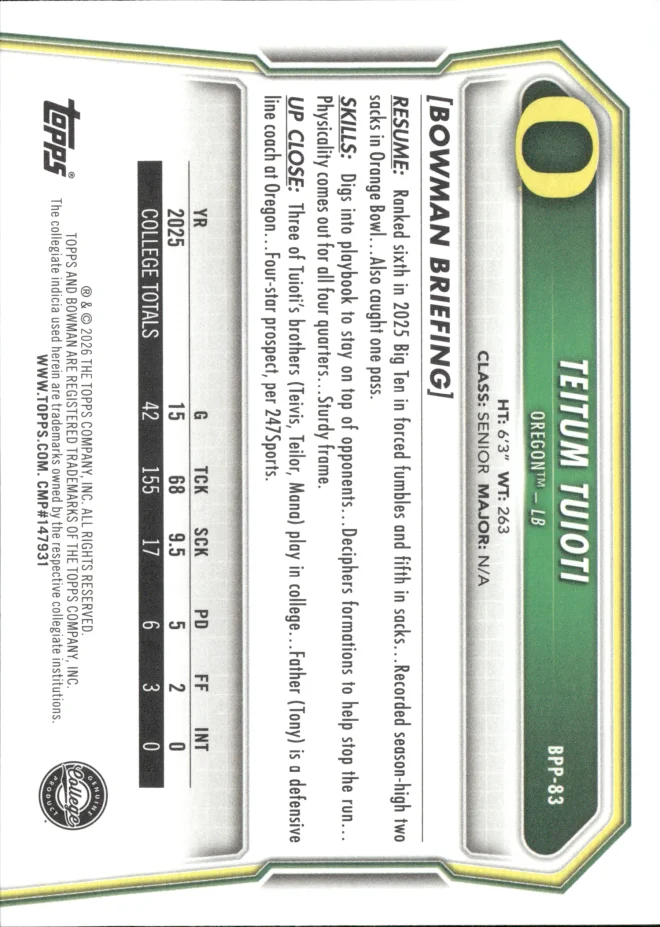 Teitum Tuioti card back