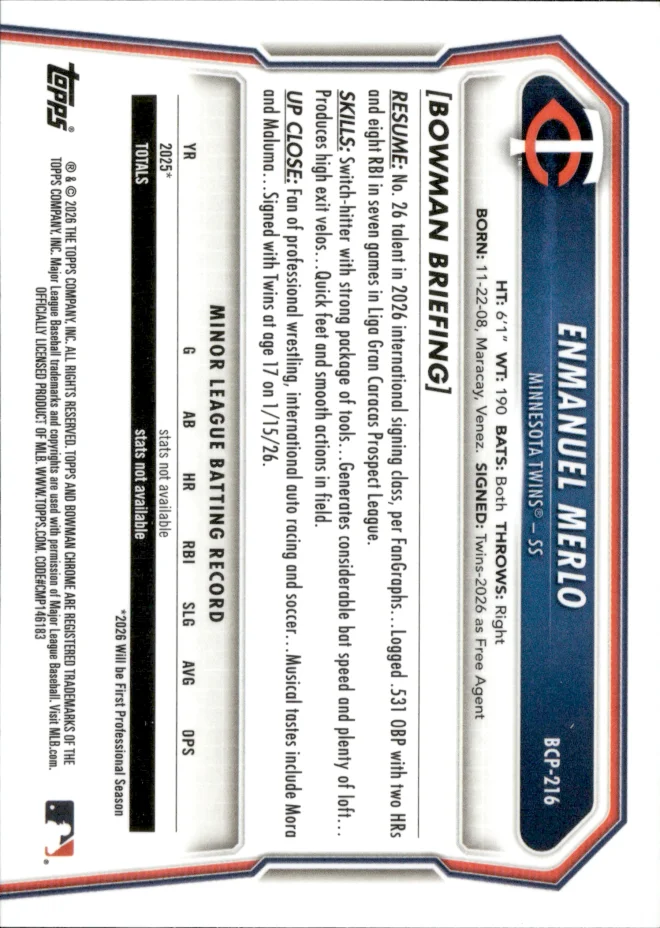 Enmanuel Merlo card back