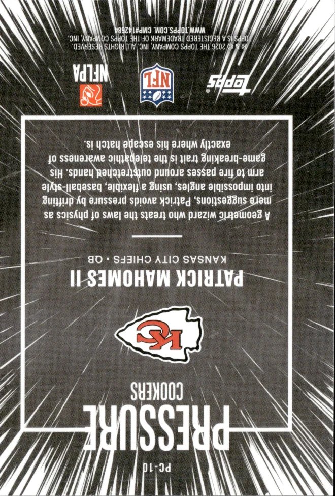 Patrick Mahomes II card back