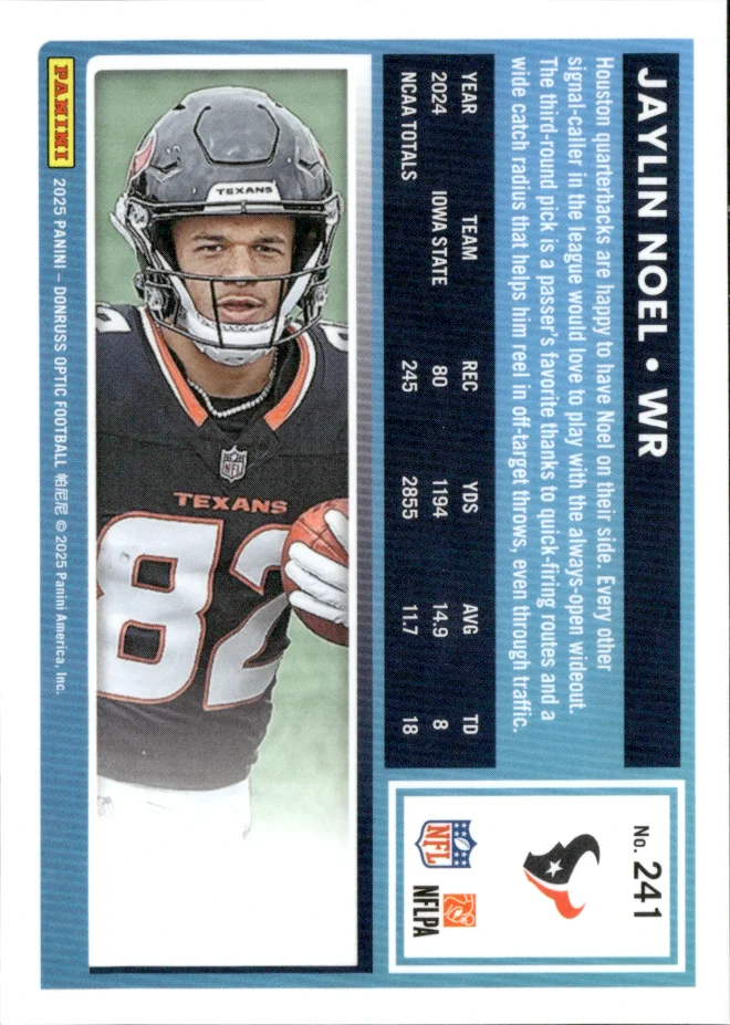 Jaylin Noel card back