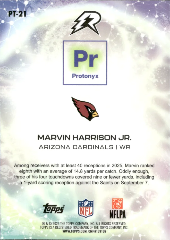 Marvin Harrison Jr. card back