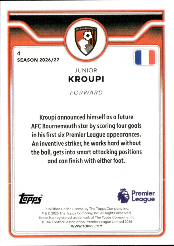 Junior Kroupi card back