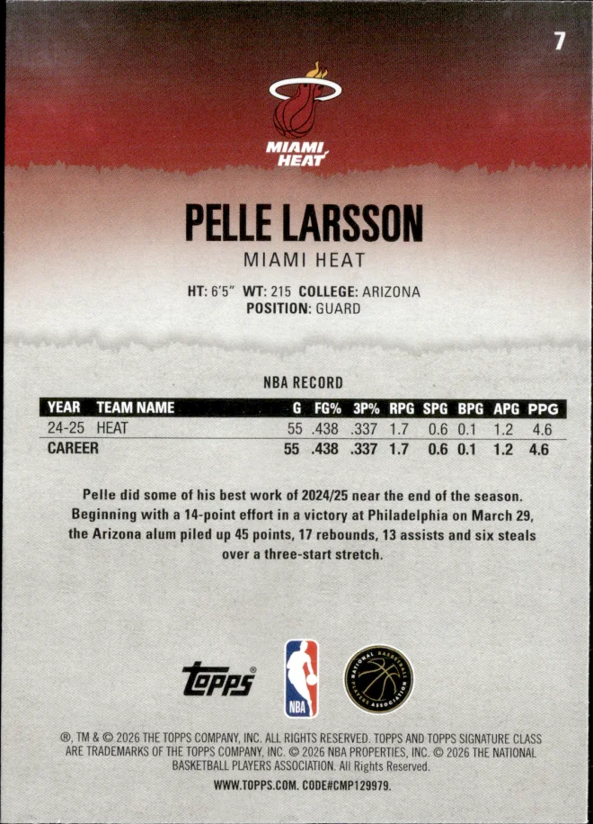 Pelle Larsson card back
