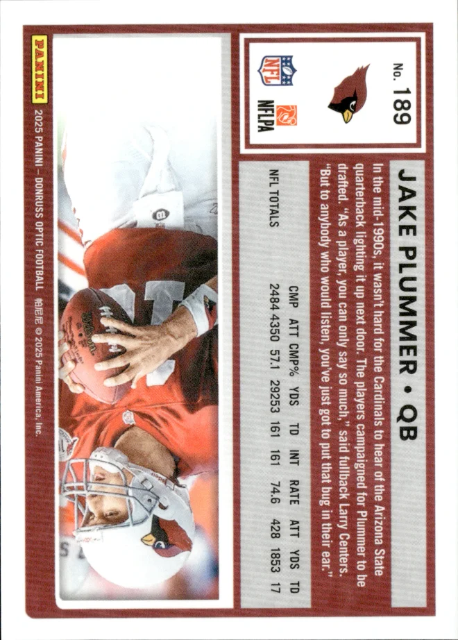 Jake Plummer card back