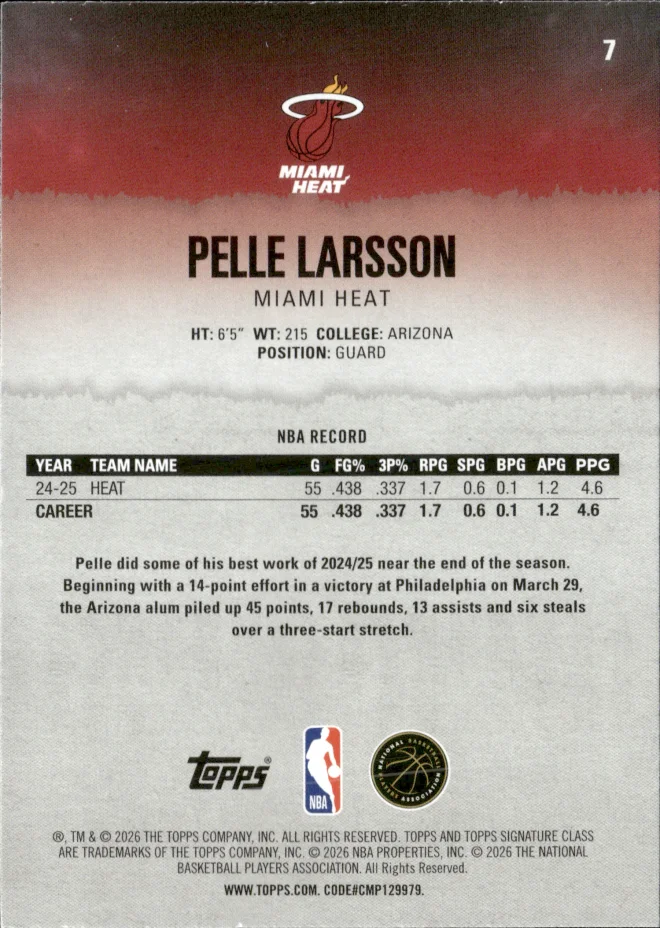 Pelle Larsson card back