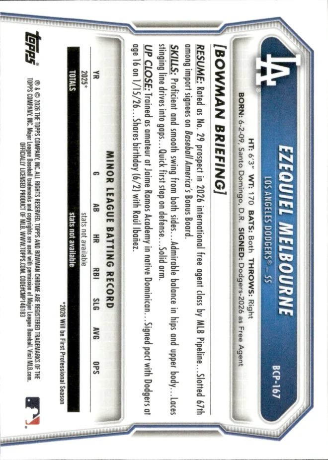 Ezequiel Melbourne card back
