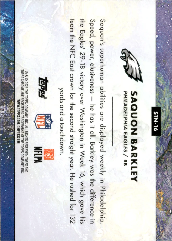 Saquon Barkley card back