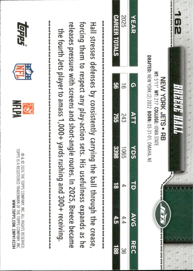 Breece Hall card back