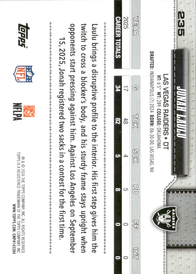 Jonah Laulu card back
