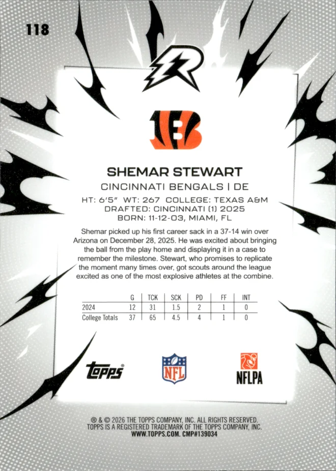 Shemar Stewart card back