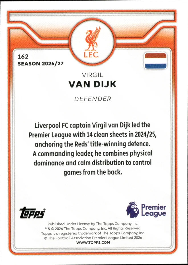 Virgil van Dijk card back