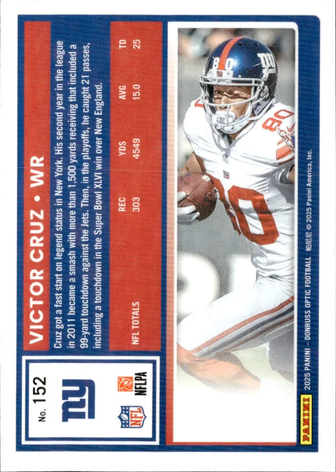 Victor Cruz card back