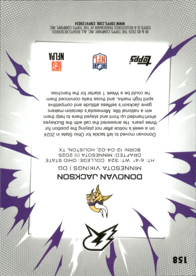 Donovan Jackson card back