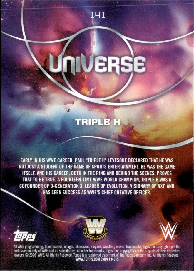 Triple H card back