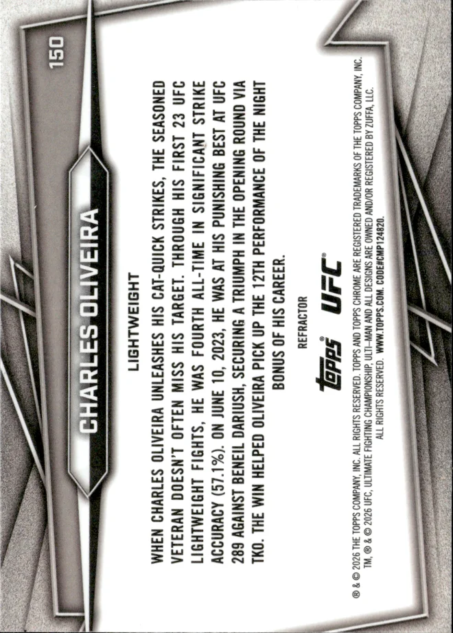Charles Oliveira card back
