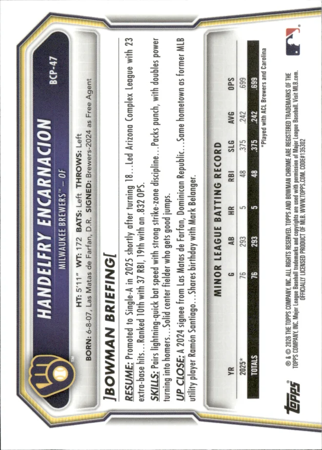 Handelfry Encarnacion card back