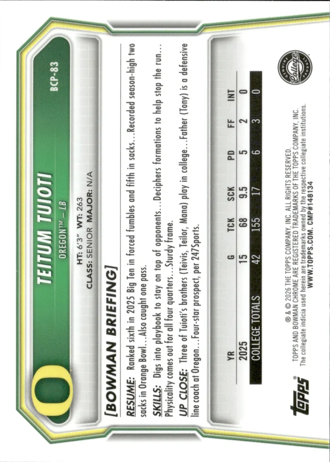 Teitum Tuioti card back